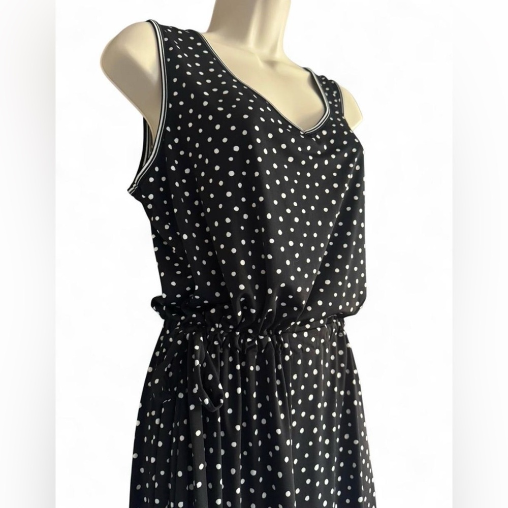 Max Studio Black and White Polka Dot Jumpsuit